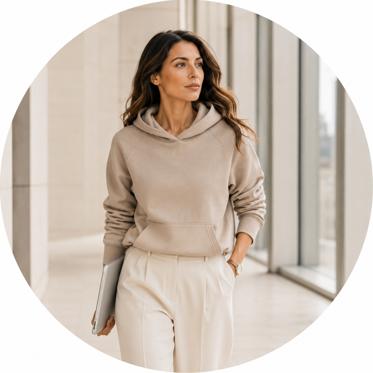 Business zipper hoodies for women as clear workday layers