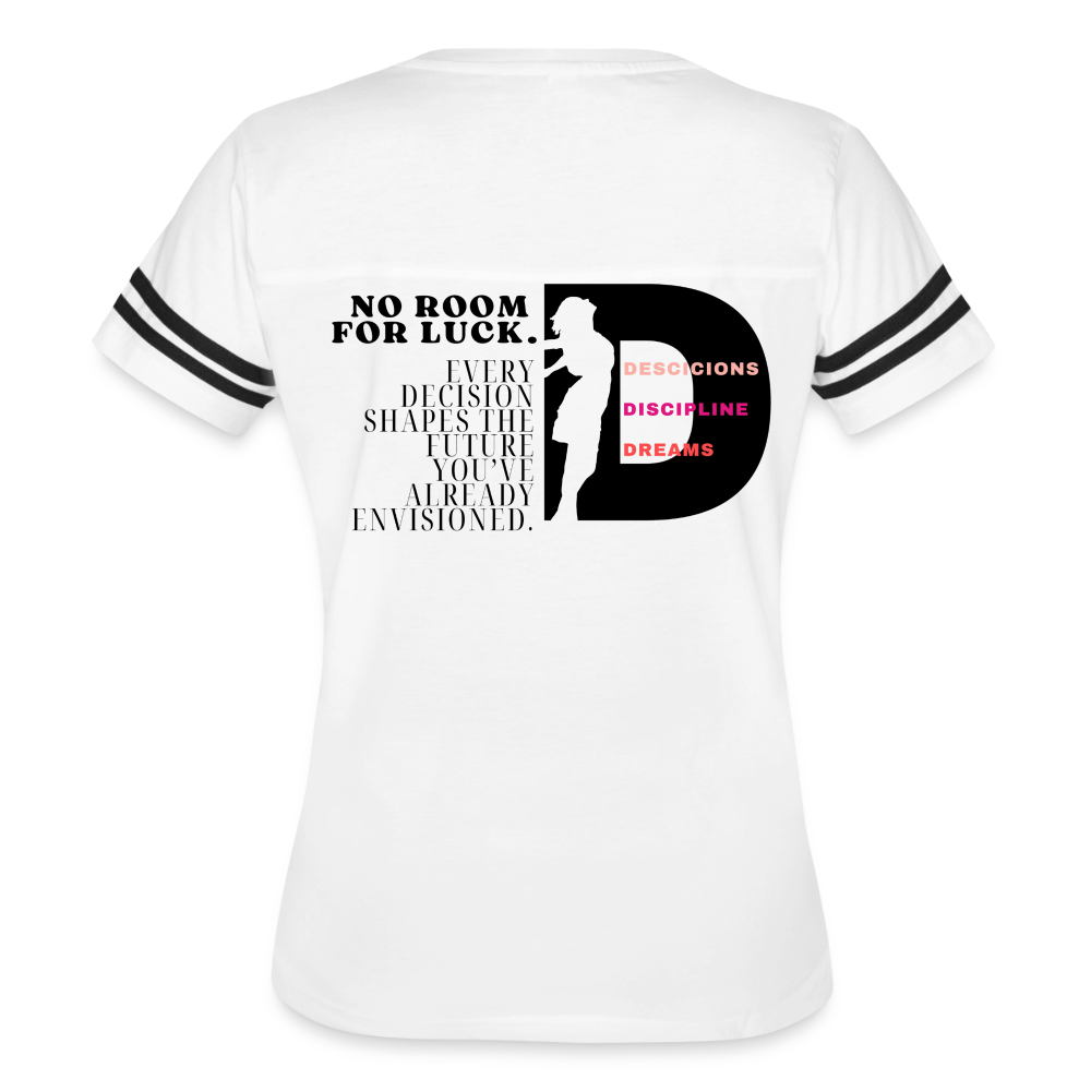 No Room For Luck Vintage Sport T-Shirt - white/black