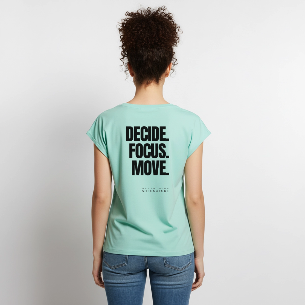 Decide Focus Move Roll Cuff  T-Shirt - mint