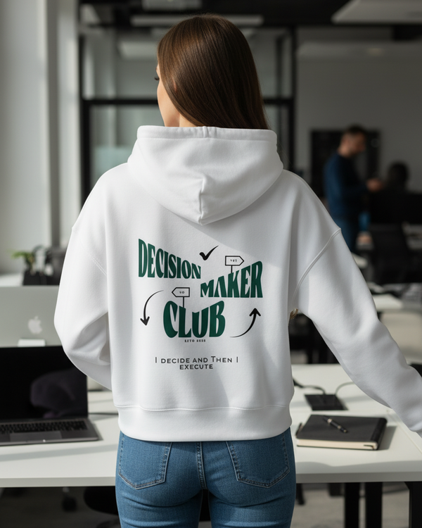 Decision Maker business hoodie for women