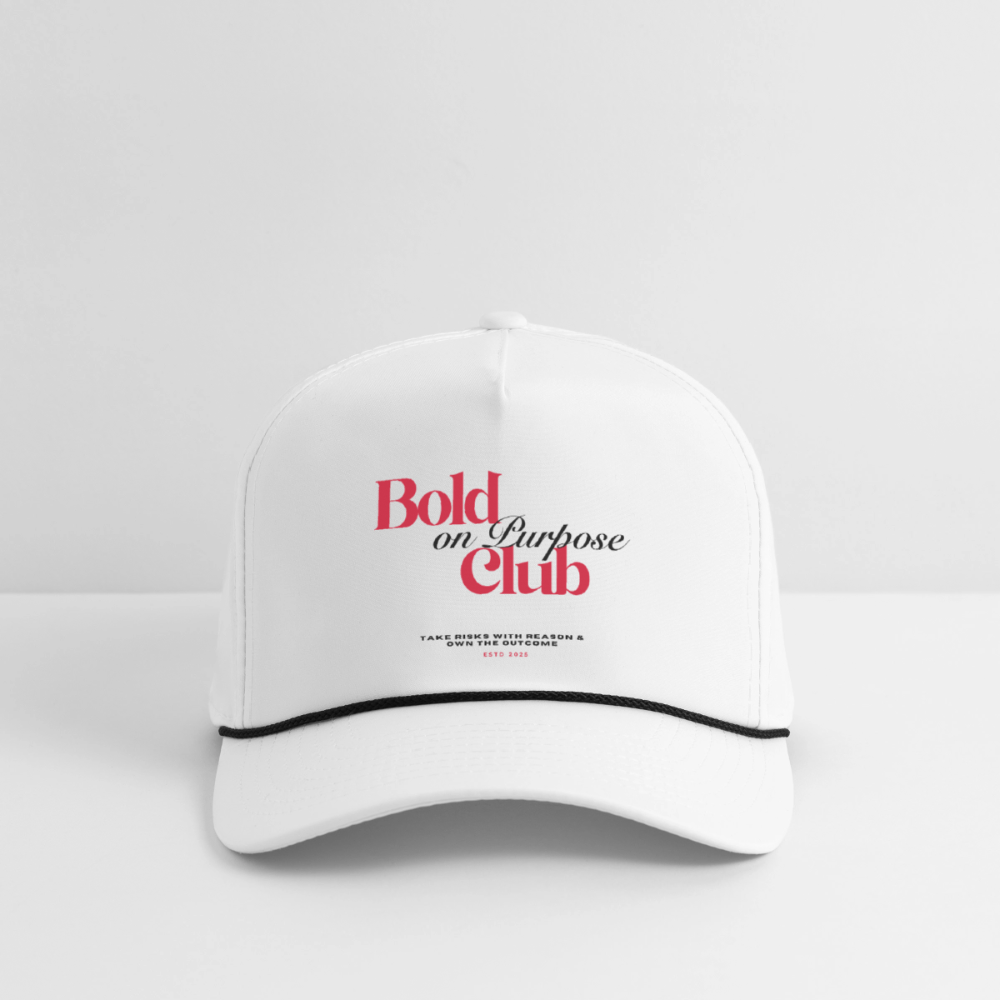 Bold on Purpose Club Cap - white/black