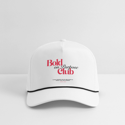Bold on Purpose Club Cap - white/black