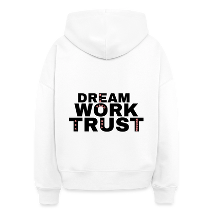 Dream Work Trust Boxy Hoodie - white