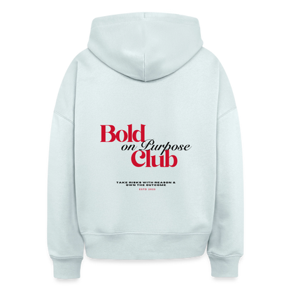 Bold on Purpose Boxy Hoodie - blue ice