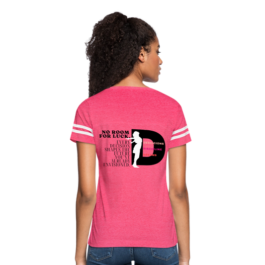 No Room For Luck Vintage Sport T-Shirt - vintage pink/white