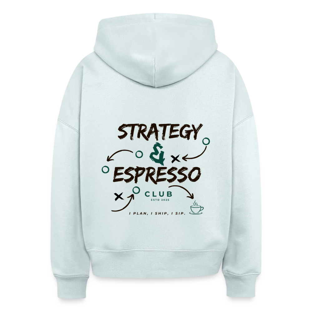 Strategy Espresso Club Boxy Hoodie - blue ice