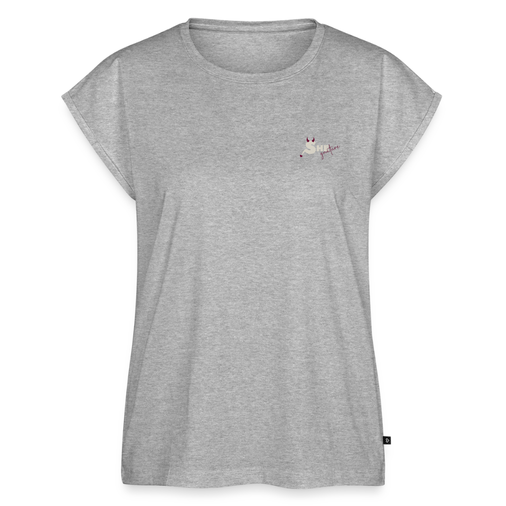 Decide Focus Move Roll Cuff  T-Shirt - heather grey