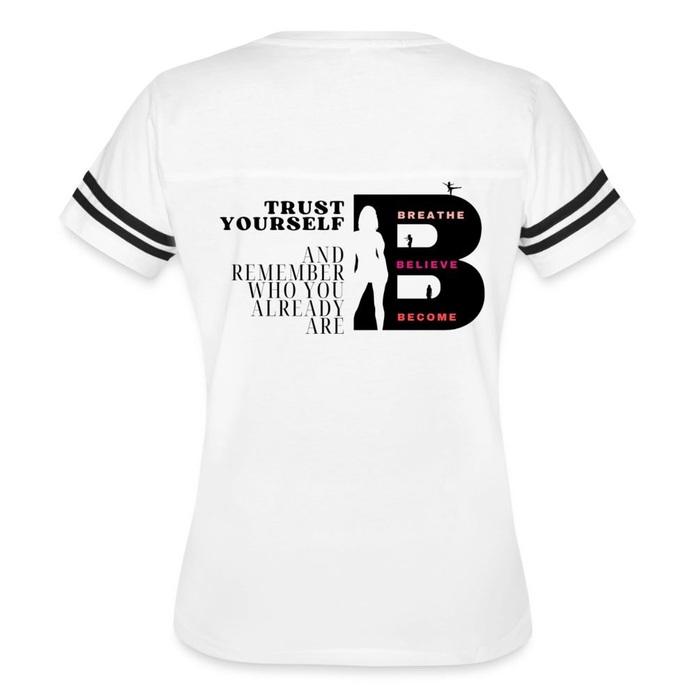 Trust Yourself Vintage Sport T-Shirt - white/black