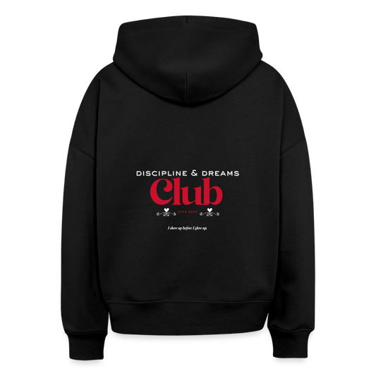Discipline & Dreams Club Boxy Hoodie - black