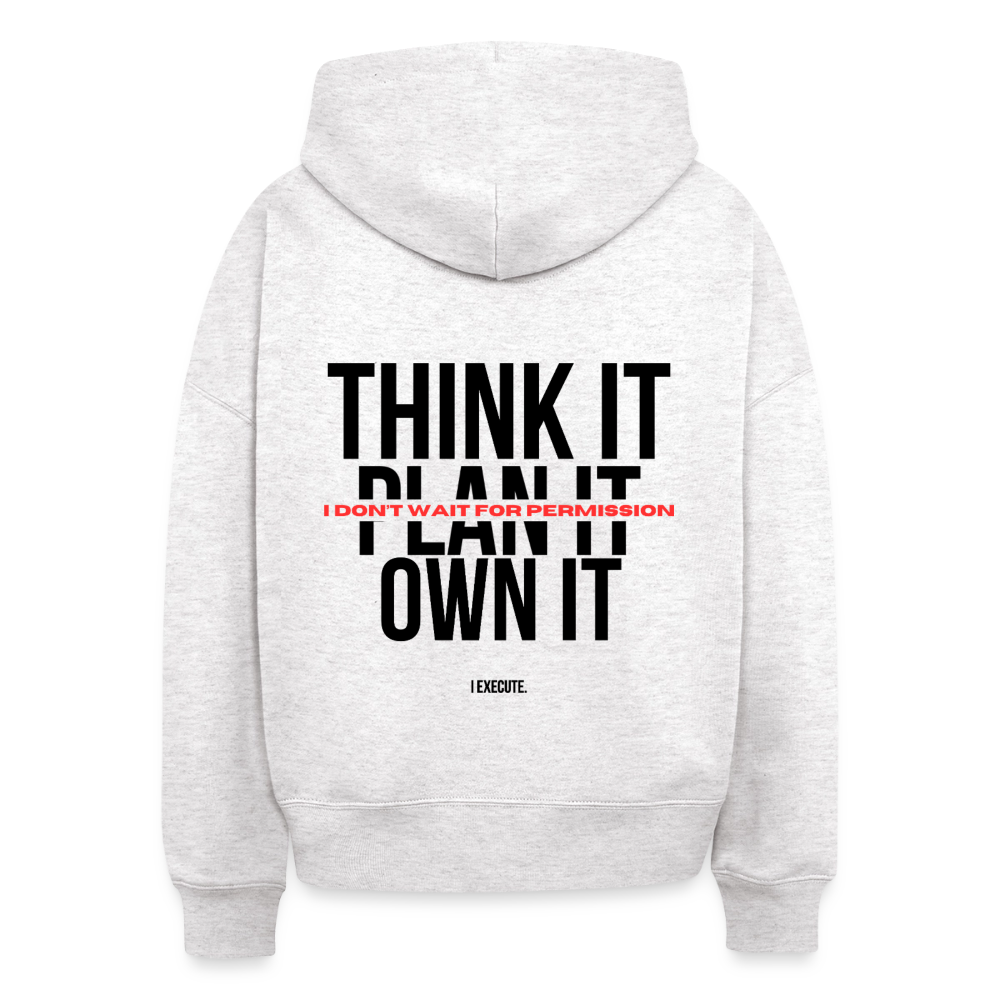 I Execute Club Boxy Hoodie - cool heather grey