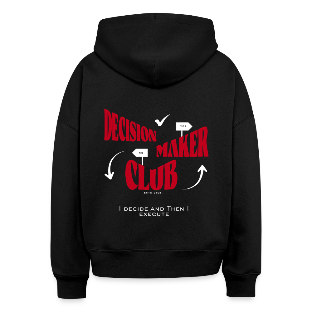 Decision Maker Club Boxy Hoodie - black