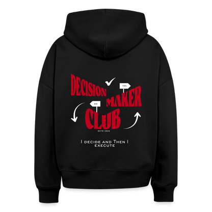 Decision Maker Club Boxy Hoodie - black