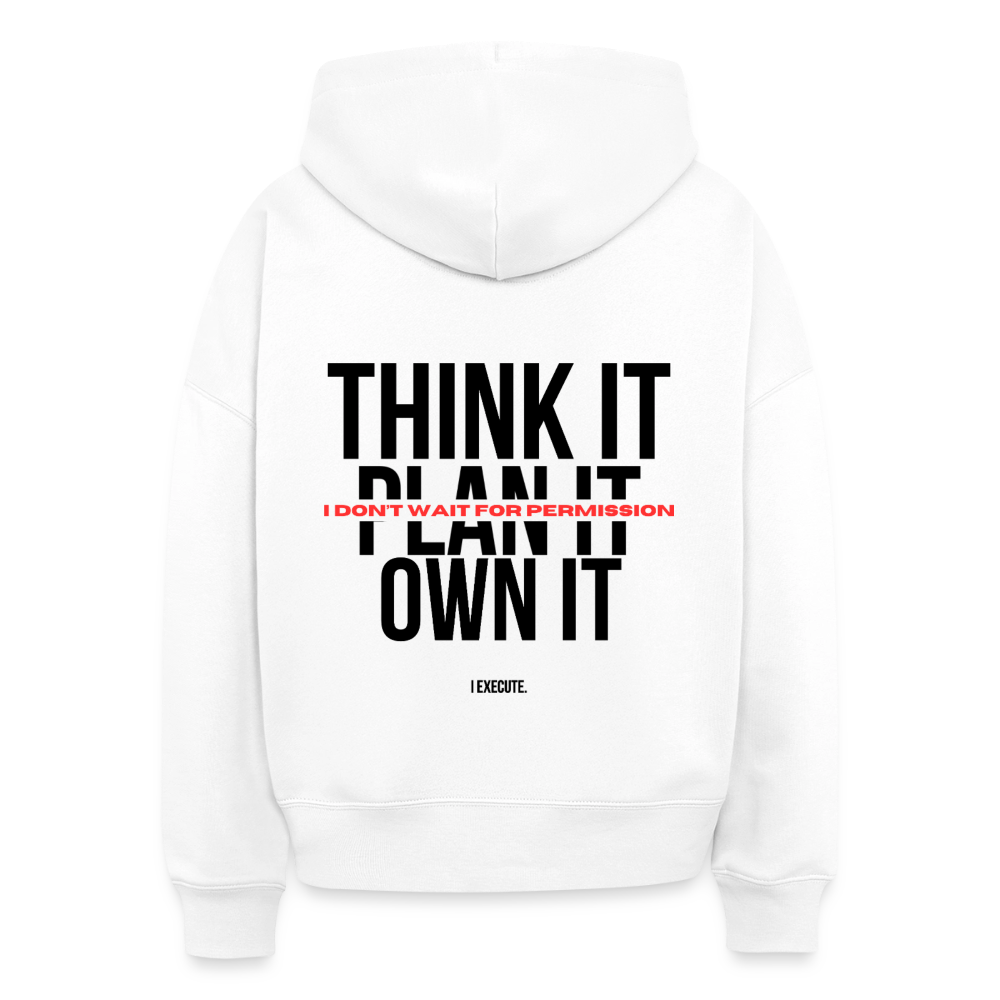 I Execute Club Boxy Hoodie - white