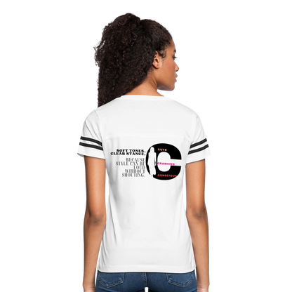 Soft Tones Vintage Sport T-Shirt - white/black