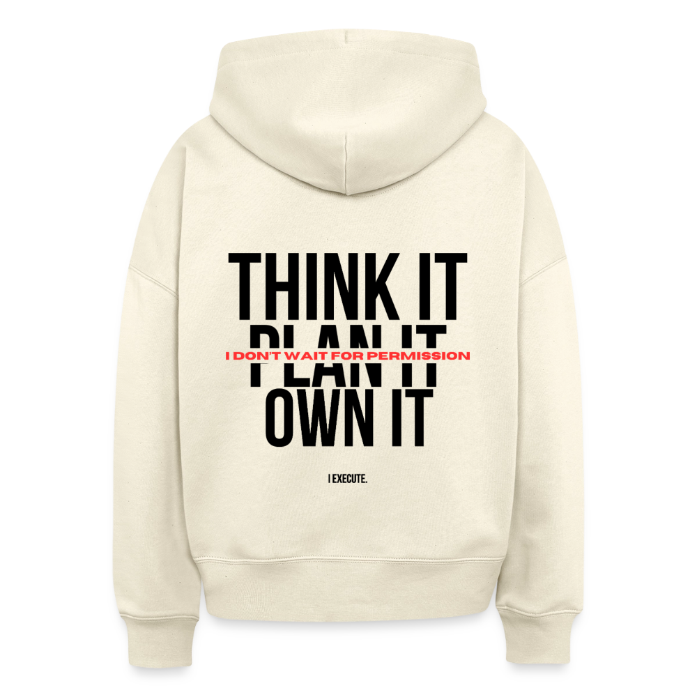 I Execute Club Boxy Hoodie - natural raw