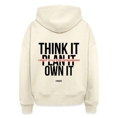 I Execute Club Boxy Hoodie - natural raw