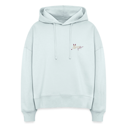 Bold on Purpose Boxy Hoodie - blue ice