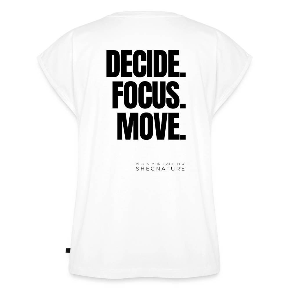 Decide Focus Move Roll Cuff  T-Shirt - white