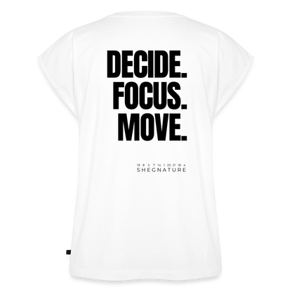 Decide Focus Move Roll Cuff  T-Shirt - white