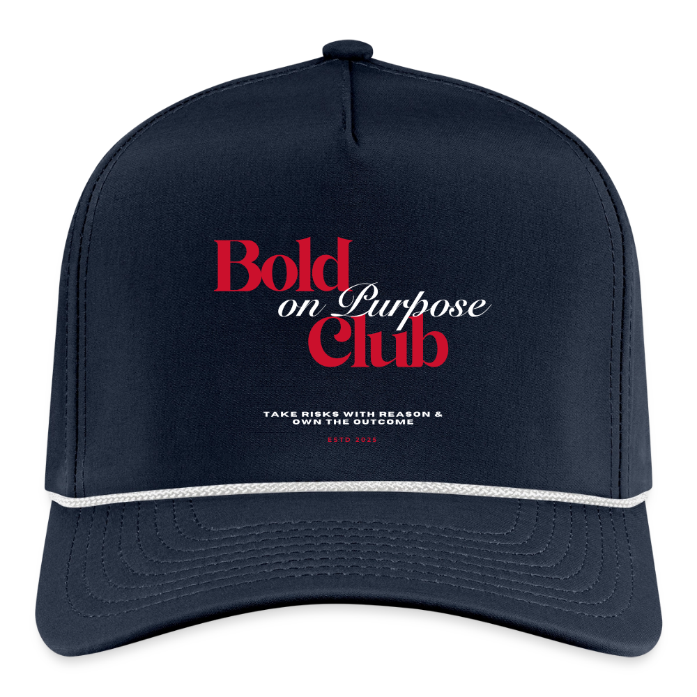 Bold on Purpose Club Cap - navy/white
