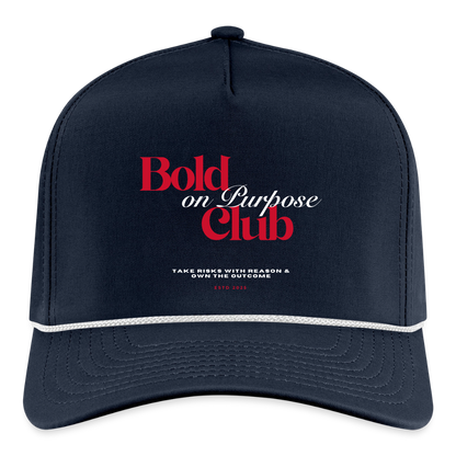Bold on Purpose Club Cap - navy/white
