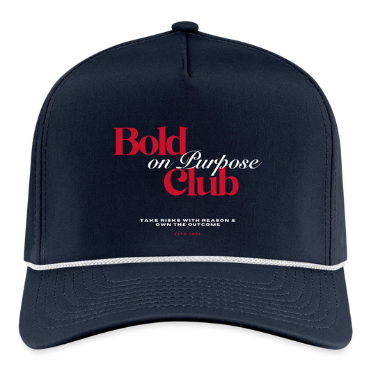 Bold on Purpose Club Cap - navy/white