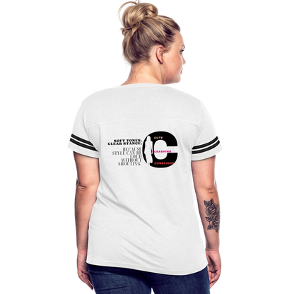 Soft Tones Vintage Sport T-Shirt - white/black