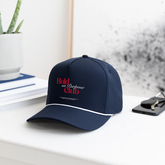 Bold on Purpose Club Cap - navy/white