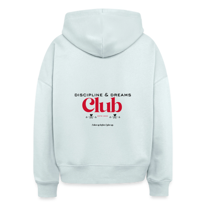 Discipline & Dreams Club Boxy Hoodie - blue ice