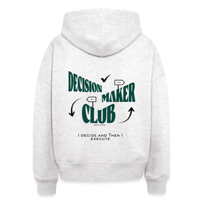 Decision Maker Club Boxy Hoodie - cool heather grey