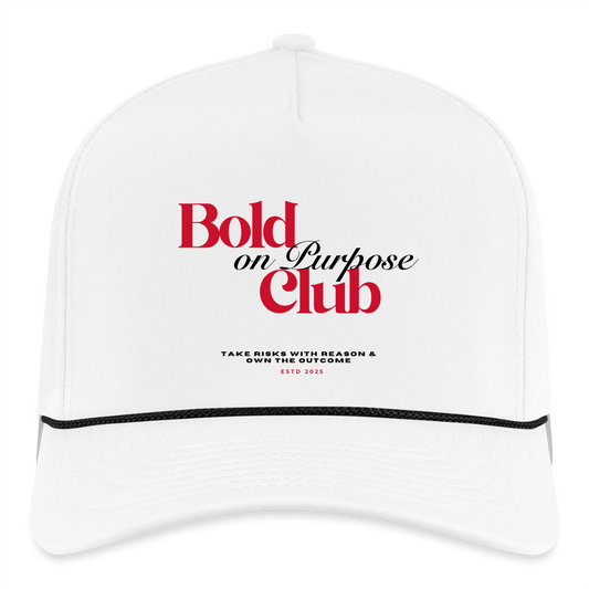 Bold on Purpose Club Cap - white/black