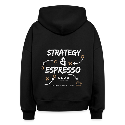 Strategy Espresso Club Boxy Hoodie - black