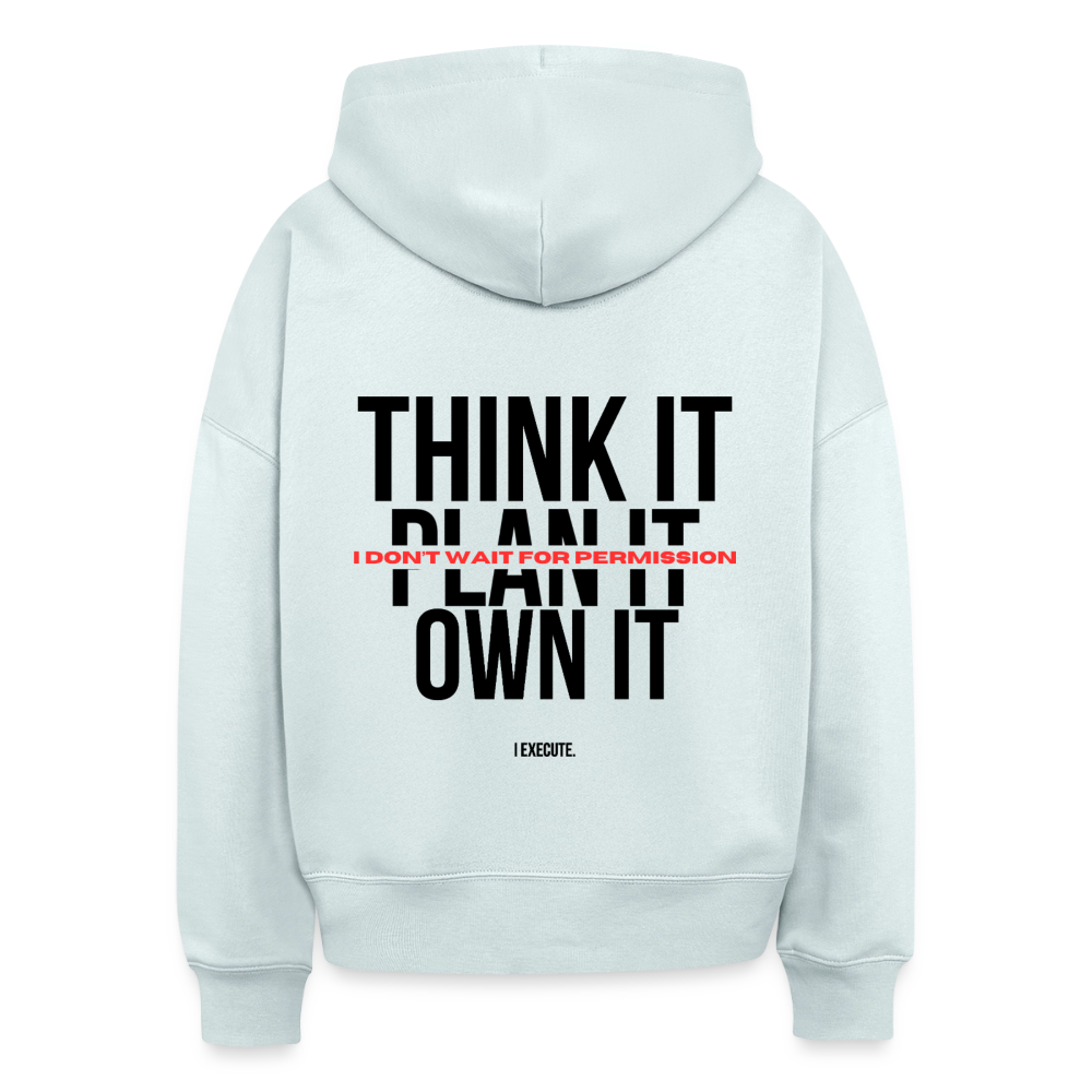 I Execute Club Boxy Hoodie - blue ice