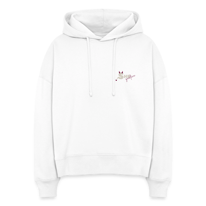 Bold on Purpose Boxy Hoodie - white