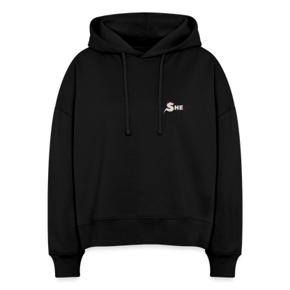 Bold on Purpose Boxy Hoodie - black