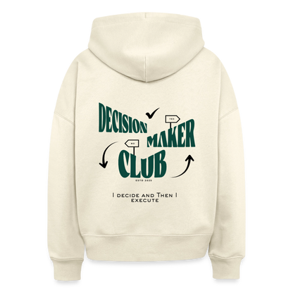 Decision Maker Club Boxy Hoodie - natural raw