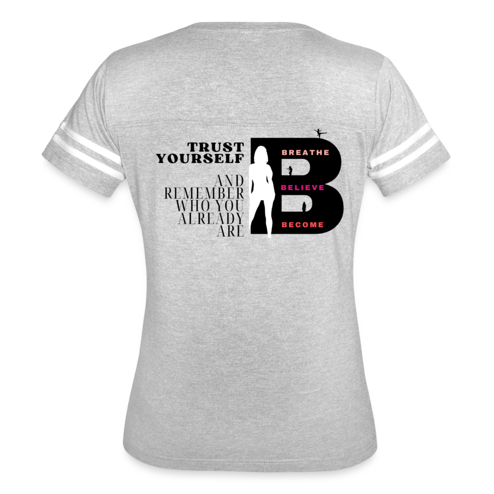 Trust Yourself Vintage Sport T-Shirt - heather gray/white