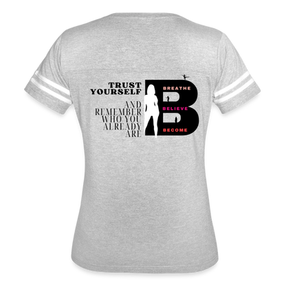 Trust Yourself Vintage Sport T-Shirt - heather gray/white