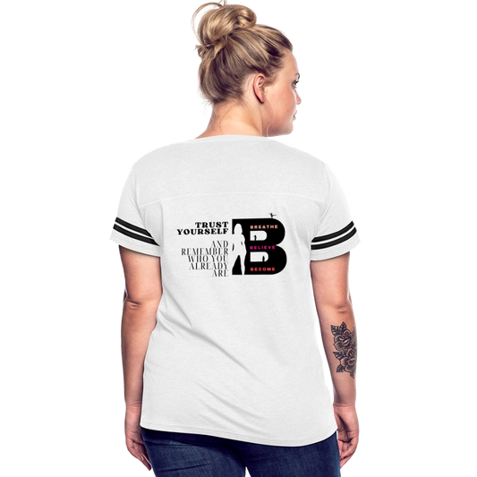 Trust Yourself Vintage Sport T-Shirt - white/black