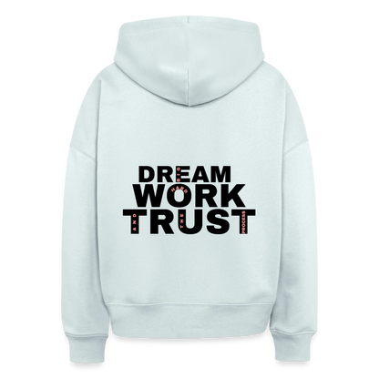 Dream Work Trust Boxy Hoodie - blue ice