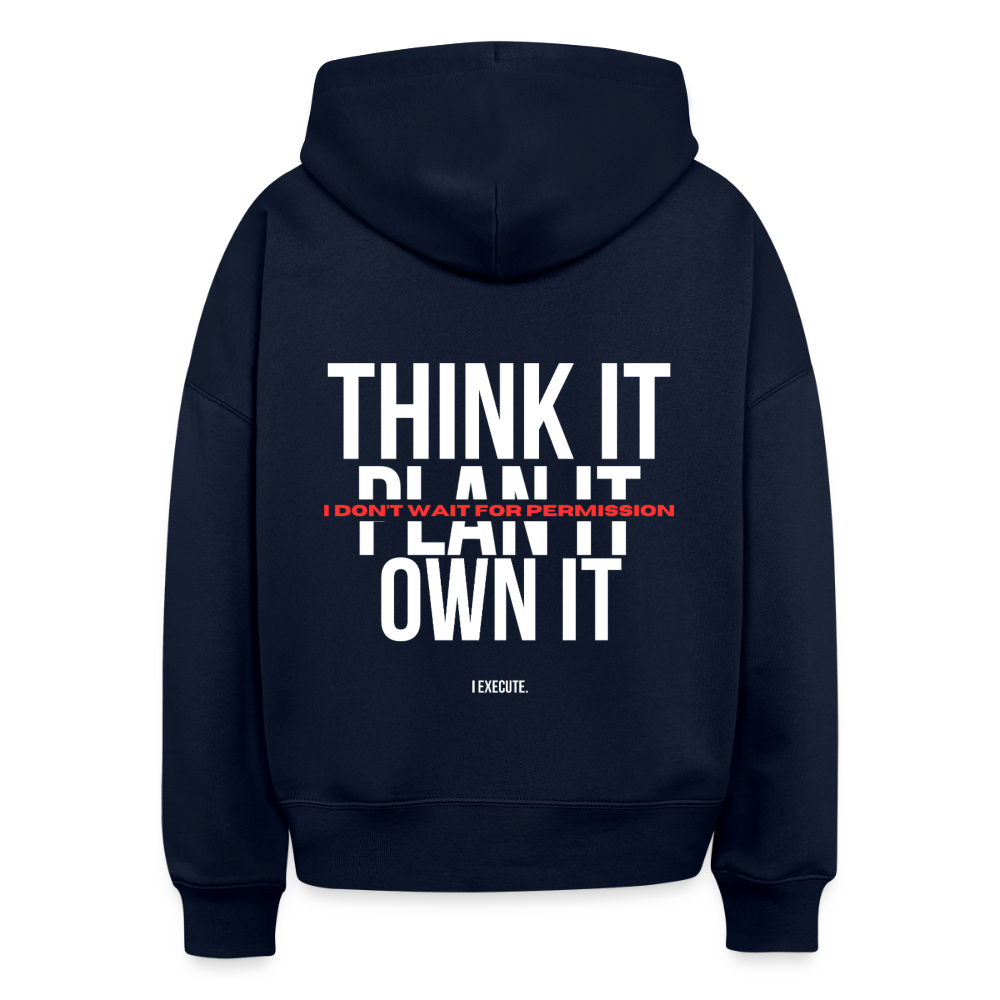 I Execute Club Boxy Hoodie - french navy