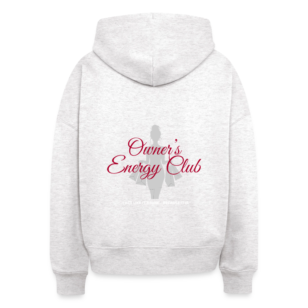 Owner's Energy Club Boxy Hoodie - cool heather grey