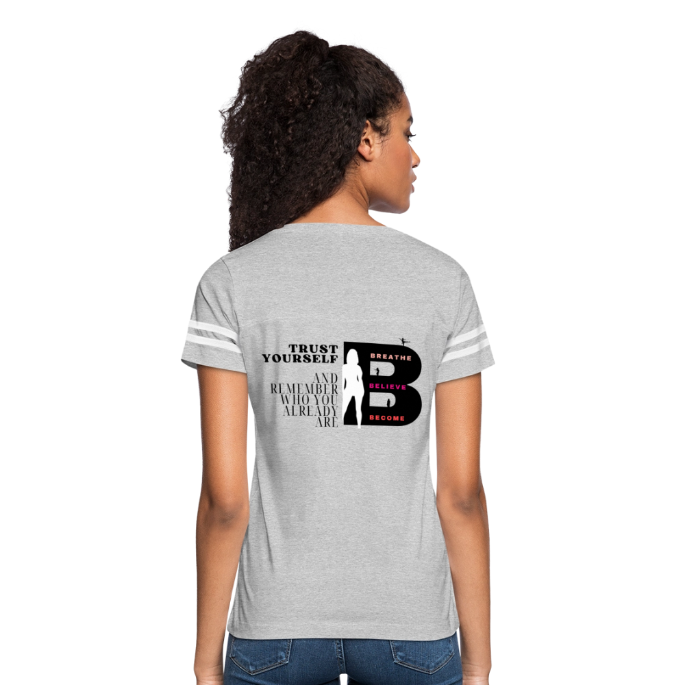 Trust Yourself Vintage Sport T-Shirt - heather gray/white