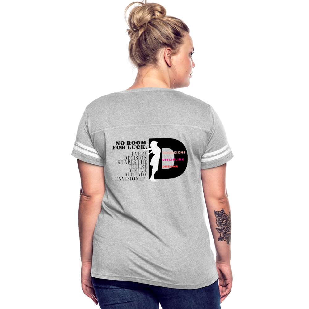 No Room For Luck Vintage Sport T-Shirt - heather gray/white