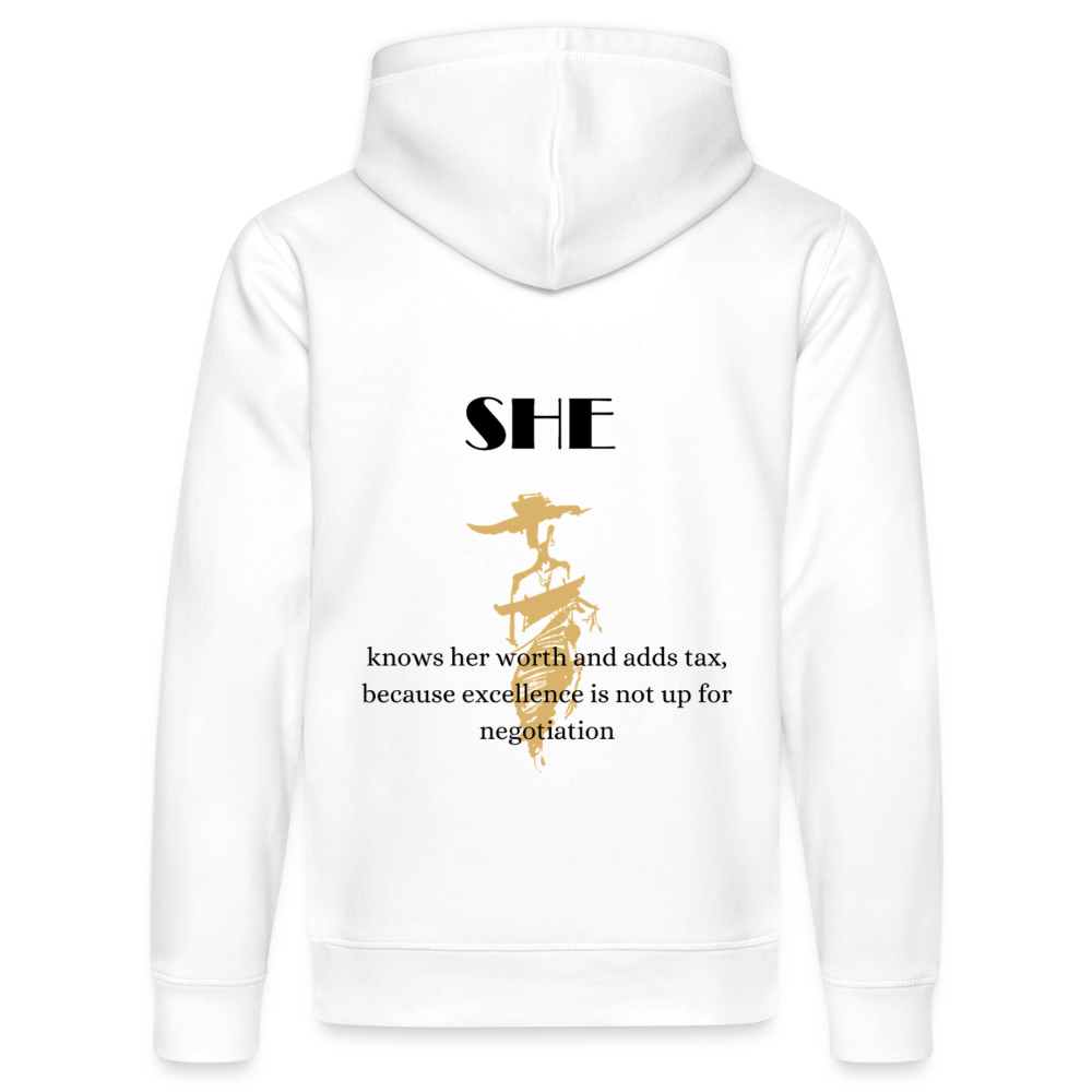 She knows her worth Hoodie - white