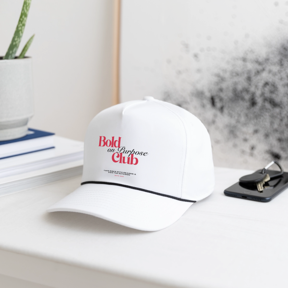 Bold on Purpose Club Cap - white/black