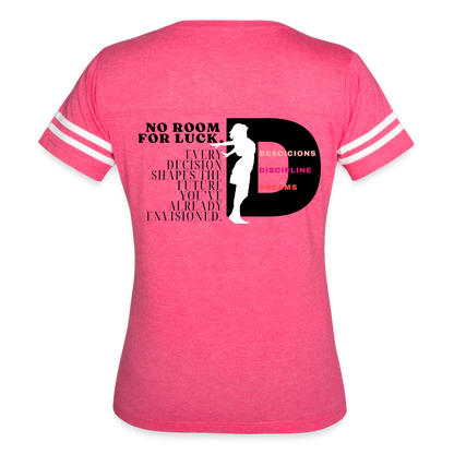 No Room For Luck Vintage Sport T-Shirt - vintage pink/white