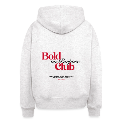 Bold on Purpose Boxy Hoodie - cool heather grey