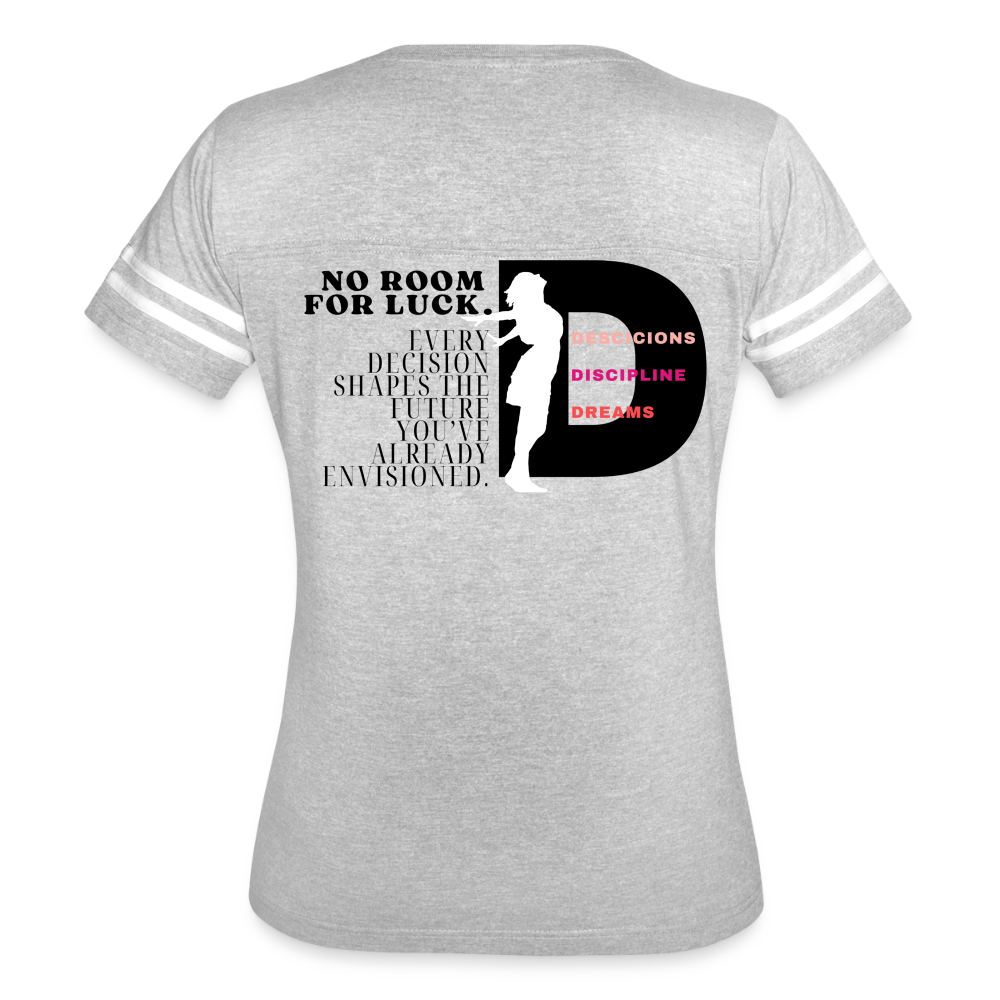 No Room For Luck Vintage Sport T-Shirt - heather gray/white