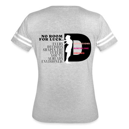 No Room For Luck Vintage Sport T-Shirt - heather gray/white